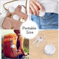 thumbnail image 4 of 6 Pack Metal Pill Case Round Medicine Holder Container Keychain Mini Drug Tablet Organizer Box with 3 Compartments for Pocket Purse Travel Outdoor Daily, 4 of 6