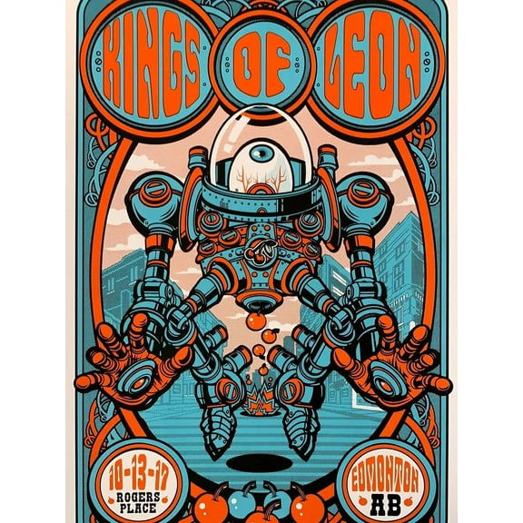 2017 Kings Of Leon Concert Poster Decorative Wall Art is Cropped 11 x 17 Inch Poster