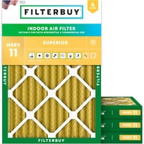 Filterbuy 22x24x2 MERV 11 Allergen Defense, Pleated HVAC AC Furnace Air Filters (4-Pack)