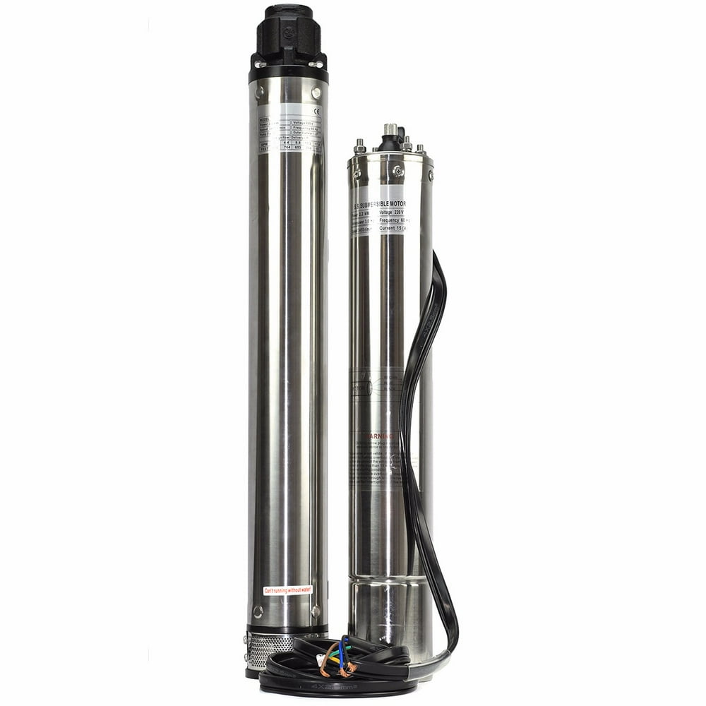 xtremepowerus 4 inch 220v stainless steel submersible deep well pump