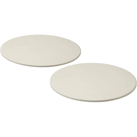 Concord Pizza Stone (2 Pack) with Cordierite Heatwell Technology. Pizza and Bread Baking, Grilling Stone. Durable and Safe (15" Round)