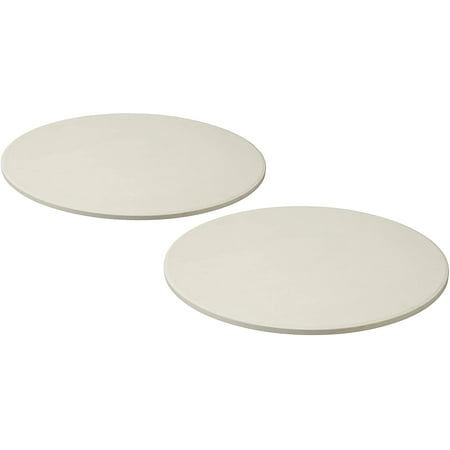 

Concord Pizza Stone (2 Pack) with Cordierite Heatwell Technology. Pizza and Bread Baking Grilling Stone. Durable and Safe (15 Round)