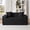 Black, variant on Aukfa 3 Piece Boneless Couch Set, Cloud Sofa Armchair w/ 2 Cup Holders&Storage Pockets for Living Room, Corduroy, Black