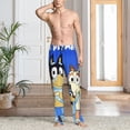 thumbnail image 2 of Silaia Bluey Print Mens Pajama Pants,Sleep & Lounge Pants, Men's Pajama Bottoms,PJ Bottoms with Pockets and Drawstring/Elastic Waist-XX-Large, 2 of 6