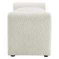 thumbnail image 2 of Modway Waverly 17" Upholstered Modern Boucle Fabric Bench in Ivory, 2 of 3