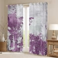 thumbnail image 2 of Manfei Vintage Oil Printing Black Out Curtains, Plum Abstract Ombre Curtains Pack of 2 (42x63 Each), Teens Kids Adult Men Women Bedroom Curtains, Curtains and Drapes Decor, 2 of 6
