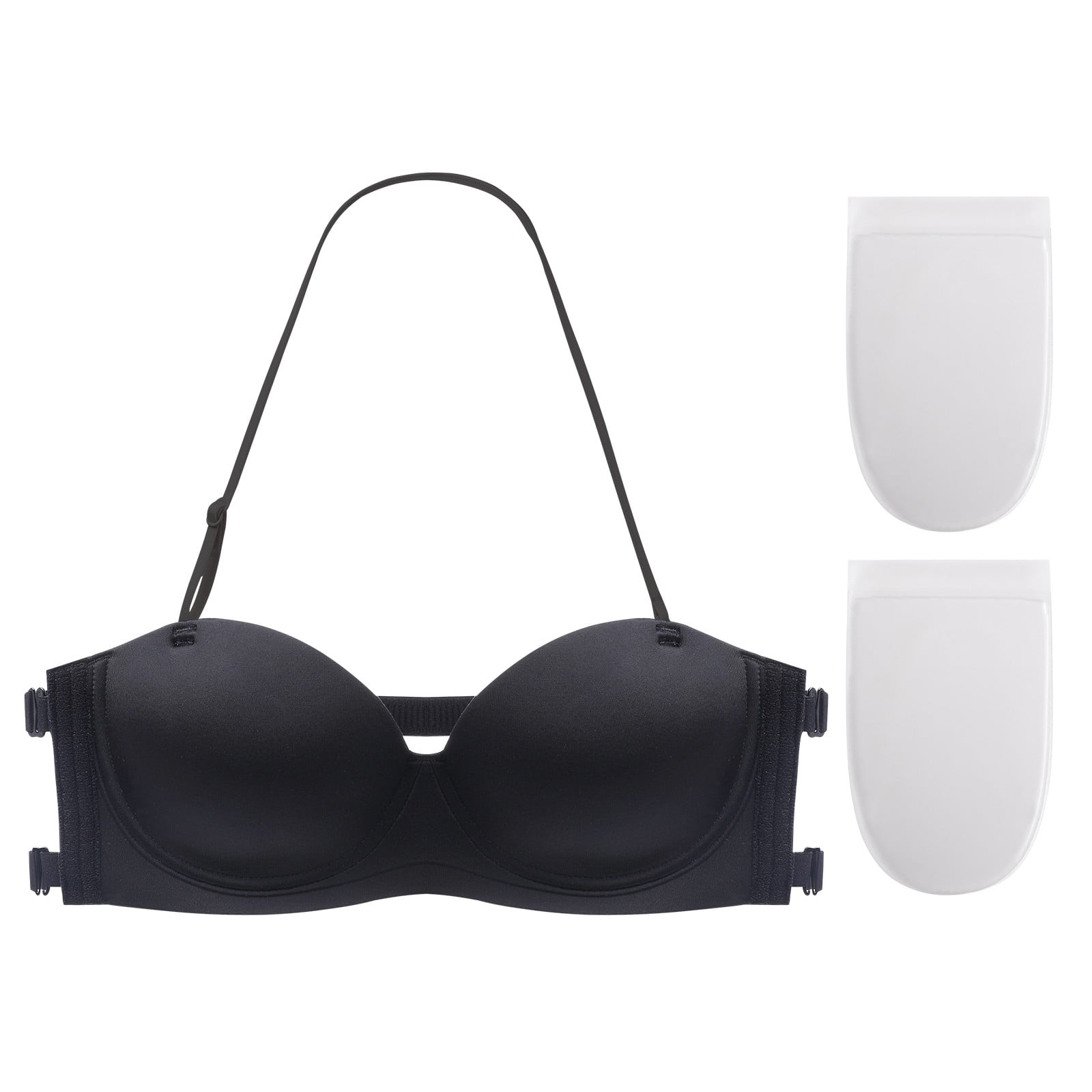 Buy F.Fashiol.com Women's Silicon Bra with Transparent Backless Strap Full  Figure Bra (Color-Black, Size-32) Online at Best Prices in India - JioMart.