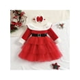 thumbnail image 3 of 1-7Y Christmas Girl Red Dress 1Y 2Y 3Y 4Y 5Y 6Y 7Y Long Sleeve Tulle Tutu Party Dresses For Girl New Year Xmas Costumes, 3 of 10