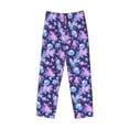 thumbnail image 6 of Uemuo White Skull Flower Pattern Men's Wide Leg Palazzo Lounge Pants with Pockets Light Weight Loose Comfy Casual Pajama Pants-Medium, 6 of 9