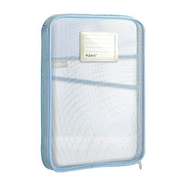Maplenight Transparent Storage Bag for Students A4 Book File Mesh Homework Exam Paper Tutoring Nylon Mesh 32x23x4cm Handheld Organizer