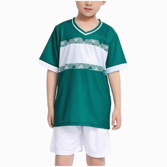 Hessimy Boys' Active Shorts Set 2 Piece Outfits Short Sleeve T-Shirt and Shorts Summer Activewear Set for Boys,Jogging Football Tracksuit 7-8 Years