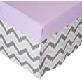 thumbnail image 2 of Bacati Ikat Lilac/Grey 6 Pc Crib Set with 4 Muslin Blankets, 2 of 4