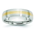 thumbnail image 1 of Incrustation d'Or 14k Satin Bande 6mm Taille 10, 1 of 4