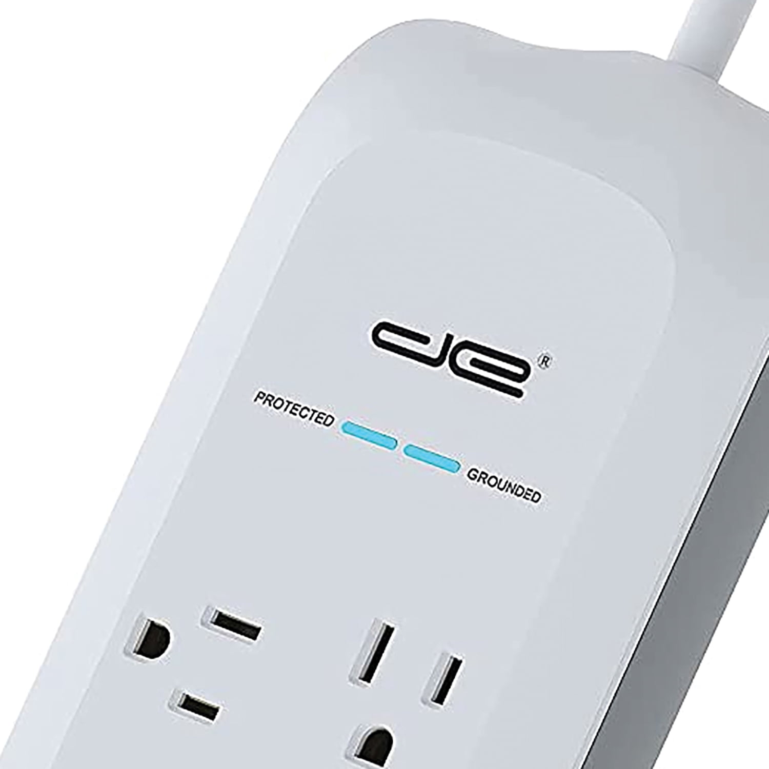 Digital Energy 8-AC Outlet and 2-USB Port 4,200-Joules Surge Protector Power Strip, 25-Ft. Cord with Flat Plug, DEE1-1109