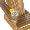 thumbnail image 4 of Safavieh Vista Outdoor Adirondack Chair w/ Wine Glass Holder - Natural, 4 of 5