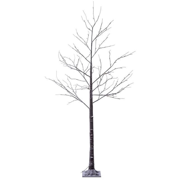Vickerman X220880 8 Pi. Arbre à Brindilles Givré à LED Blanc Chaud 160, Marron