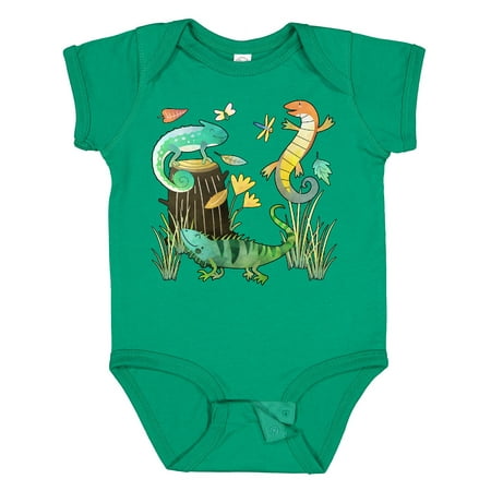 

Inktastic Cute Lizards Hanging out Gift Baby Boy or Baby Girl Bodysuit