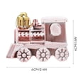 thumbnail image 2 of 4pcs Pendientes de árbol de Navidad encantadores Cachuelas de decoración de tren de dibujos animados pequeños, 2 of 5