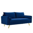thumbnail image 2 of Modway Revive Performance Velvet Sofa in Navy, 2 of 9