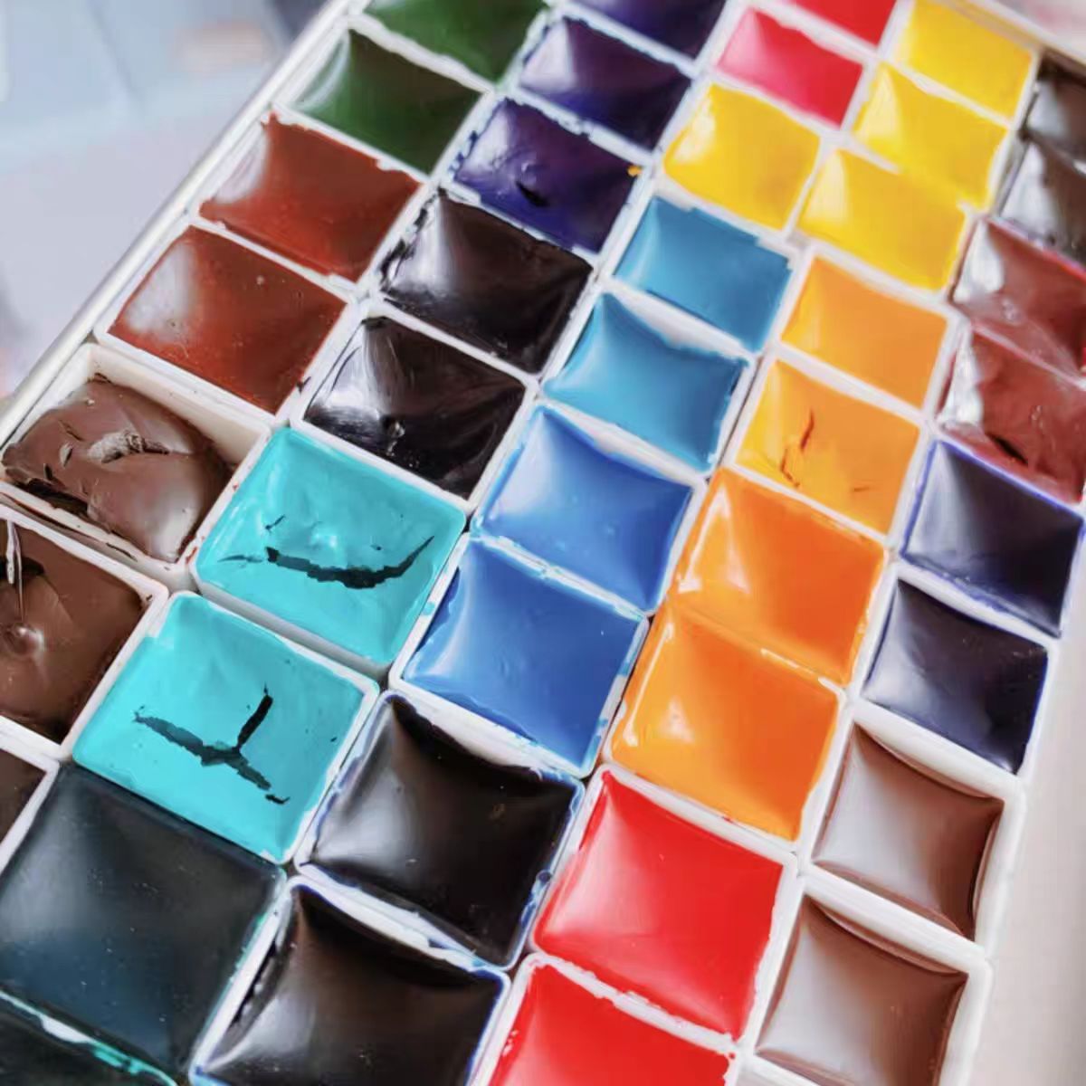 Winsor & Newton Professional Watercolor 36color set handmade watercolor 1ml iron box with color card