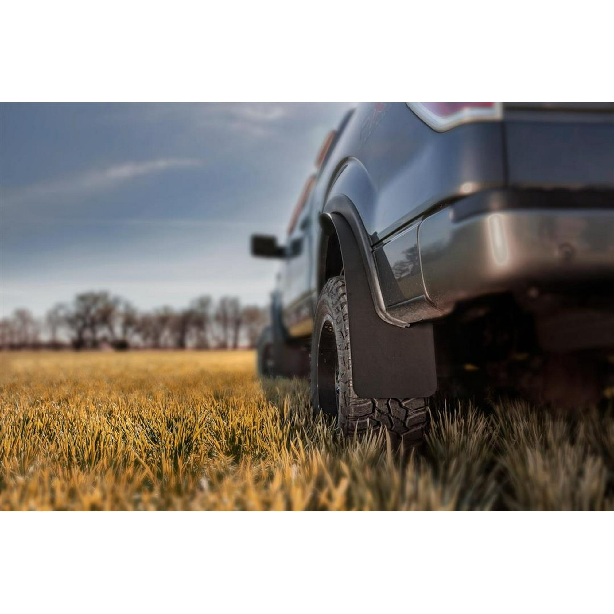 Husky Liner Mud Flap 17050 Long John Universal 12 Inch Width X 48 Inch Height Set Of 2 Flat Without Logo Black TPO Thermoplastic Olefin Screw On Walmart