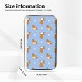 thumbnail image 2 of Leather Thin Slim Wallets for Women Men - Cute Corgi Dog Funny Blue Clutch Card Wallet for Women Men with Zipper, 2 of 7