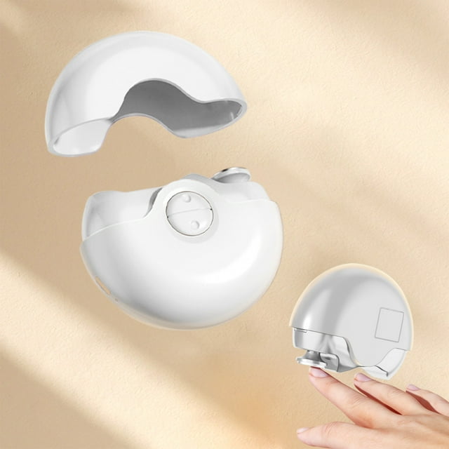 EGNMCR Automatic Nail Clipper USB Rechargeable Nail Clipper Manicure Sharpening 2 In 1 Nail Polisher Automatic Smart No Clip Electric Nail Clipper