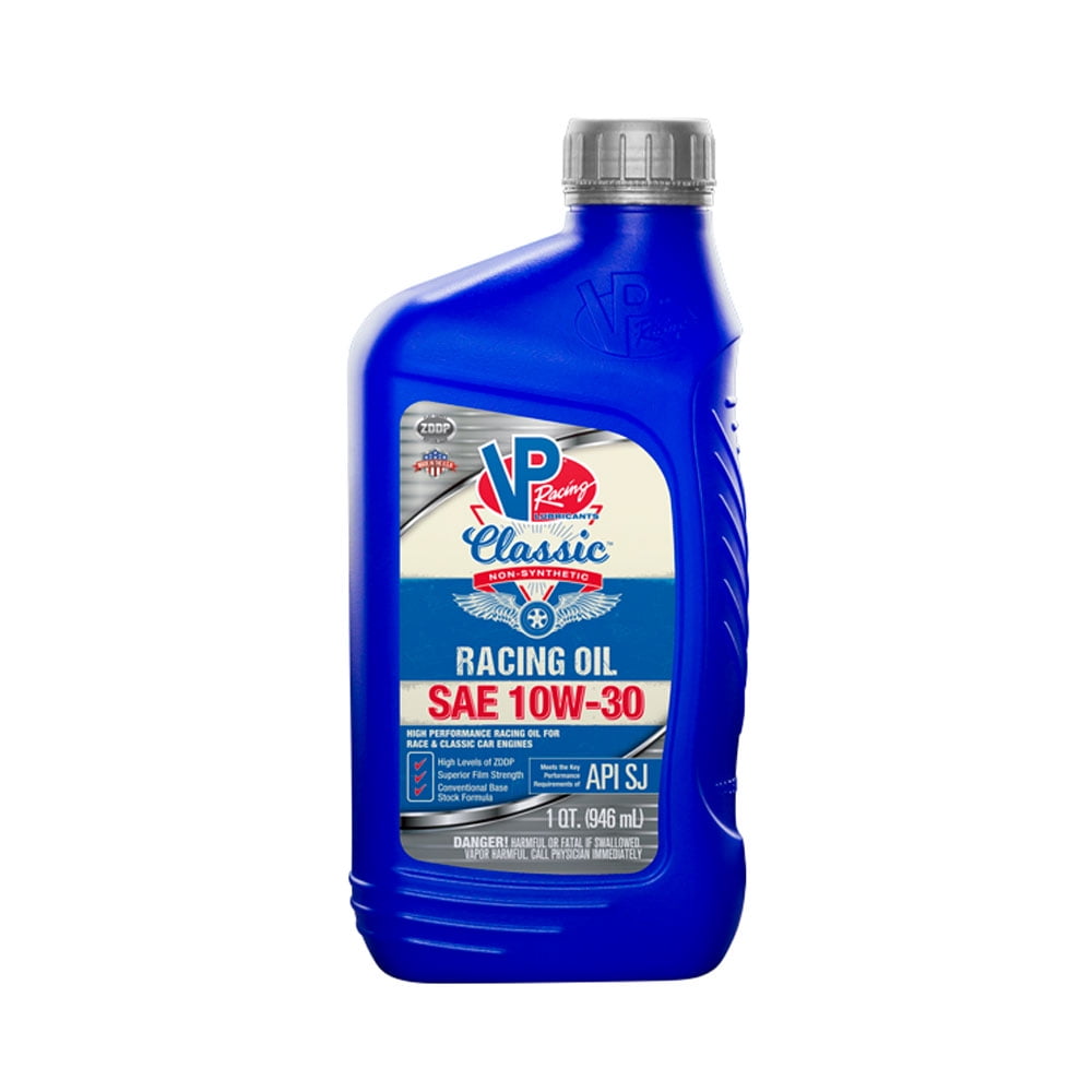 Vp Racing Fuels 2678 Classic Non Synthetic Racing Oil Quart Bottle Sae 10w 30 Walmart Com Walmart Com
