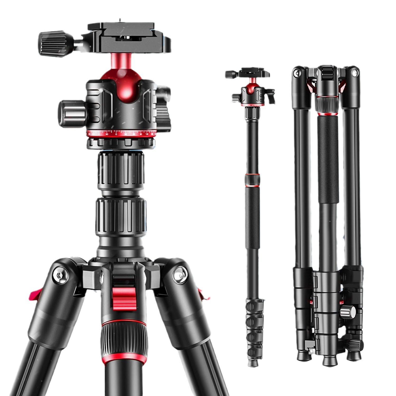 Zomei Q200 78.7" Camera Tripod Monopod Aluminum Portable Travel Stand with 360° Ball Head for DSLR, Smartphone, Video Recording