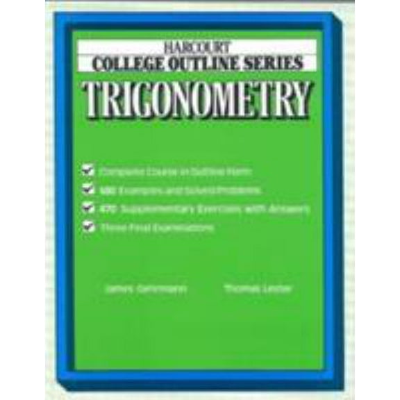 Pre-Owned College Outline for Trigonometry (Books for Professionals) (Paperback) 0156016931 9780156016933