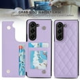 thumbnail image 2 of Allytech Case Compatible with Samsung Galaxy Z Fold5 with Card Slots, Slim Thin Luxury PU Leather Shockproof Double Buckle Kickstand Case for Samsung Galaxy Z Fold5 - Purple, 2 of 8