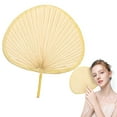 thumbnail image 2 of Hand-Woven Banana Fan, Natural Wooden Summer Cooler, 2 of 8