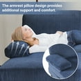 thumbnail image 6 of UBesGoo 111" Modular Sectional Sofa with Double Chaise, U-Shaped Cloud Corduroy Couch, 4 Seat Sofa Lounge Sleeper Furniture for Living Room, Blue, 6 of 12