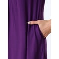 thumbnail image 5 of INSPIRE CHIC Women's Nightshirt Sleepwear Lounge Pajama Dress V Neck Short Sleeve Nightgowns XL Dark Purple, 5 of 6