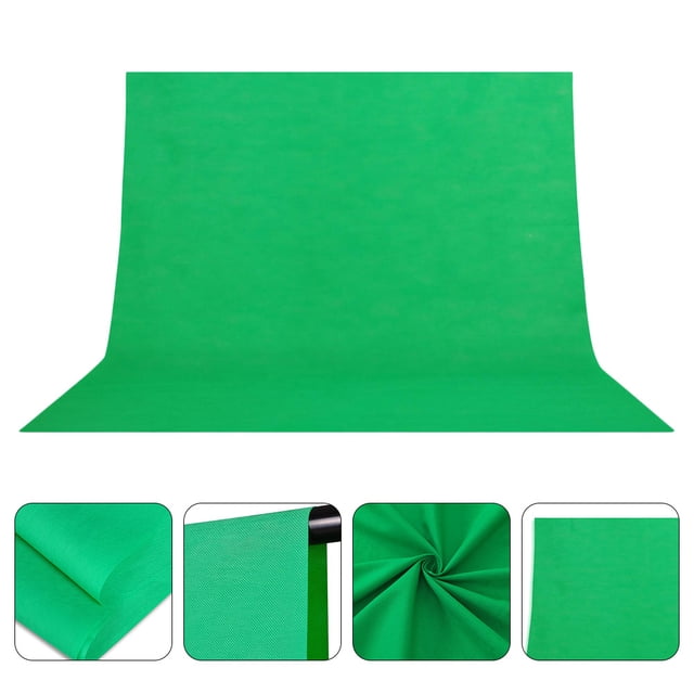 OULII Green Photography Background Cloth Washable Muslin Backdrop Screen for Photo and Video Use
