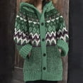 thumbnail image 2 of Cardigan Sweaters for Women Women's Cozy Knitted Hooded Cardigan with Pockets Casual Style Sweater Jacket Light Cardigans for Women Green XL, 2 of 4