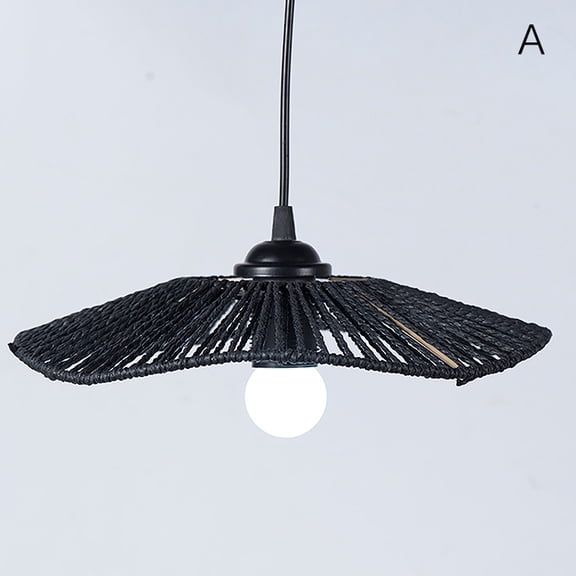 Handwoven Rope Lampshade Boho Lamp Pendant Shade For Dining Room Retro Rustic DIY Lampshade