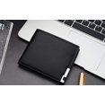 thumbnail image 1 of Cartera para hombre - Monedero clásico negro, Tarjetero en formato vertical - Almacenamiento para monedas, tarjetas de crédito, billetes, CB, 1 of 5