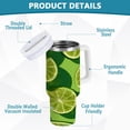 thumbnail image 4 of 40 oz Tumbler With Handle Stainless Steel Insulated Tumbler With Lid for Car Cup Holder Lime Slice Image, 4 of 9