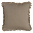 thumbnail image 4 of Saro Lifestyle 1688P.N20S 20 in. Cabane Square Linen Down Filled Throw Pillow with Large Fringe Edges - Natural, 4 of 5