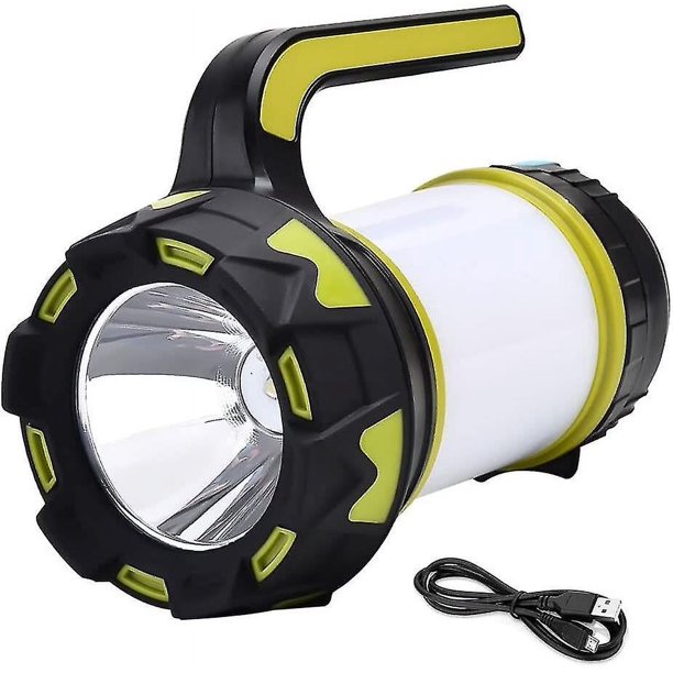 Linterna Led Recargable Lámpara De Camping Potente Regulable 4 Modos Ip45 Impermeable Para Pesca Nocturna Caza Senderismo Garaje Iluminación De Emergencia (incluye U