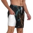 thumbnail image 2 of Swim Trunks Board Shorts Beach Swimwear Bathing Suit with Liner Grim Reaper With Scyth Skull, 2 of 7