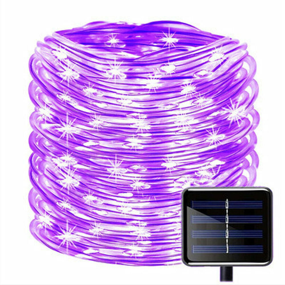200 LEDs 66ft/20M 2Modes Waterproof Solar String Copper Wire Light Warm White, 8 Mode Outdoor Rope Lights for Garden Yard Path Fence Tree Wedding Party Decorative Oluote Solar Rope Lights
