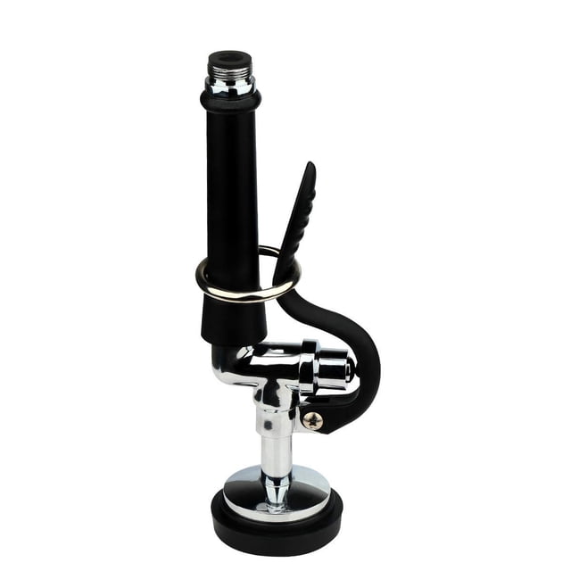 KWODE Tête de Valve de Pulvérisation Pré-Rinçage pour Tous les Robinets d'Évier de Cuisine Commerciaux, Buse de Pulvérisateur à Haute Pression avec Kit de Remplacement d'Assemblage à Main pour Robinets Industriels de Restaurant Noir