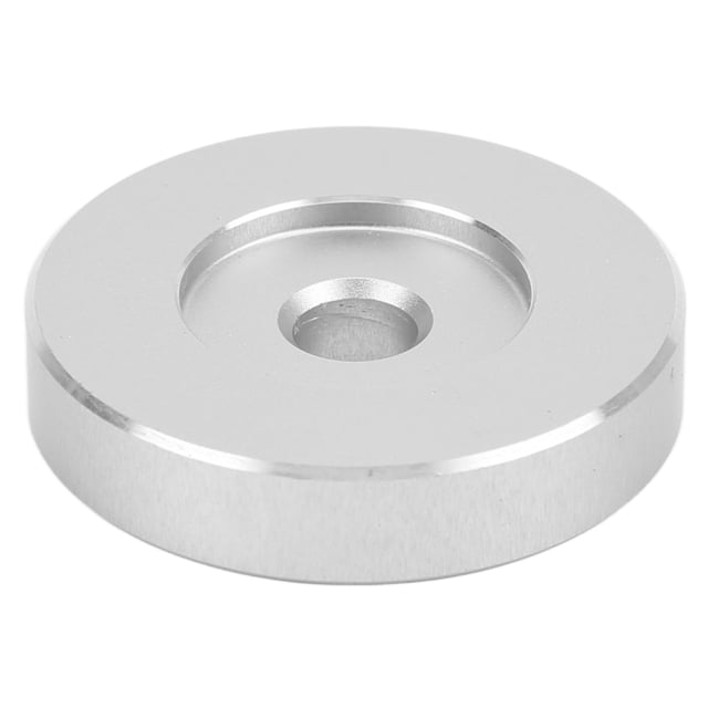 Adaptador de discos fonográficos, accesorio de disco giratorio de metal, pieza de repuesto plateada