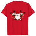 thumbnail image 5 of Camiseta de Feliz Navidad para mujer, Tops con estampado de renos de Papá Noel, ropa informal estilo Hip Hop, pantalón corto informal, camiseta de manga, ropa femenina, 5 of 5