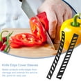 thumbnail image 4 of Unique Bargains 10Pack Knife Edge Guards Blade Protector Plastic Knife Edge Cover Sleeves Black, 4 of 7