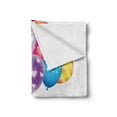 thumbnail image 2 of Birthday Soft Flannel Fleece Blanket, Balloon Bouquet with Stars and Heart Shapes Best Wishes Joyful Happy Event Print, Cozy Plush for Indoor and Outdoor Use, 60" x 80", Multicolor, by Ambesonne, 2 of 6