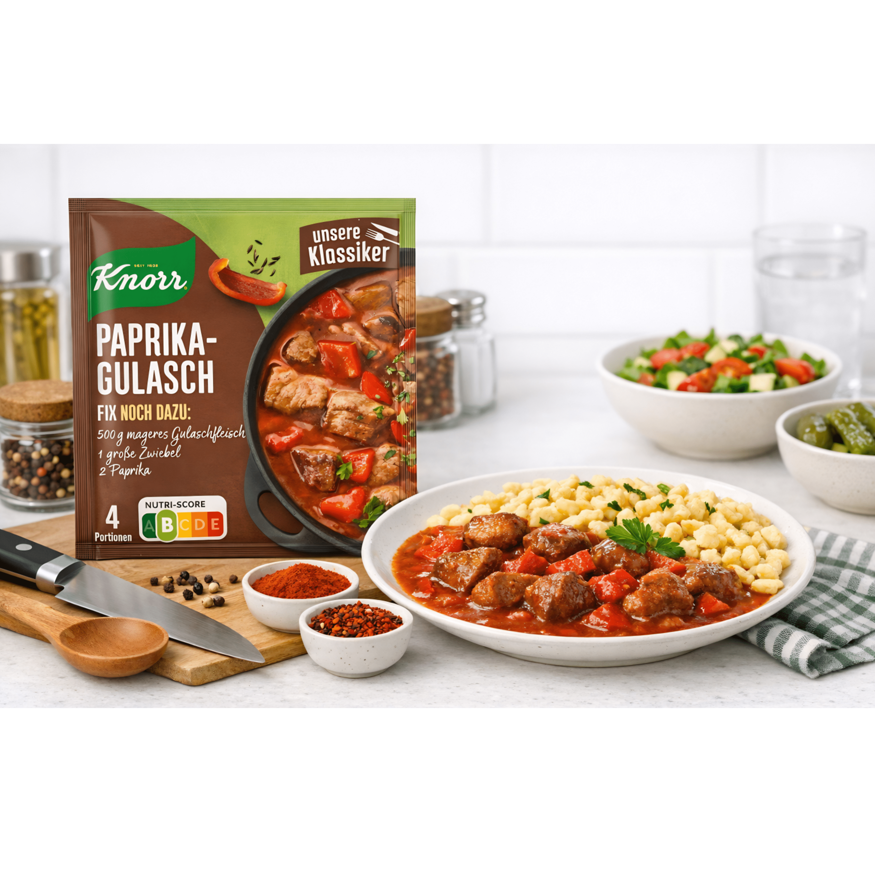 Knorr Mélange à Sauce Goulash au Paprika, Mélange Sec, Sachet, 58g