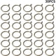 thumbnail image 5 of Paquete de 30 anillos de cortina negros de 38 mm con ojales para barra de cortina, ventana, cortinas de ducha (bronce), 5 of 5